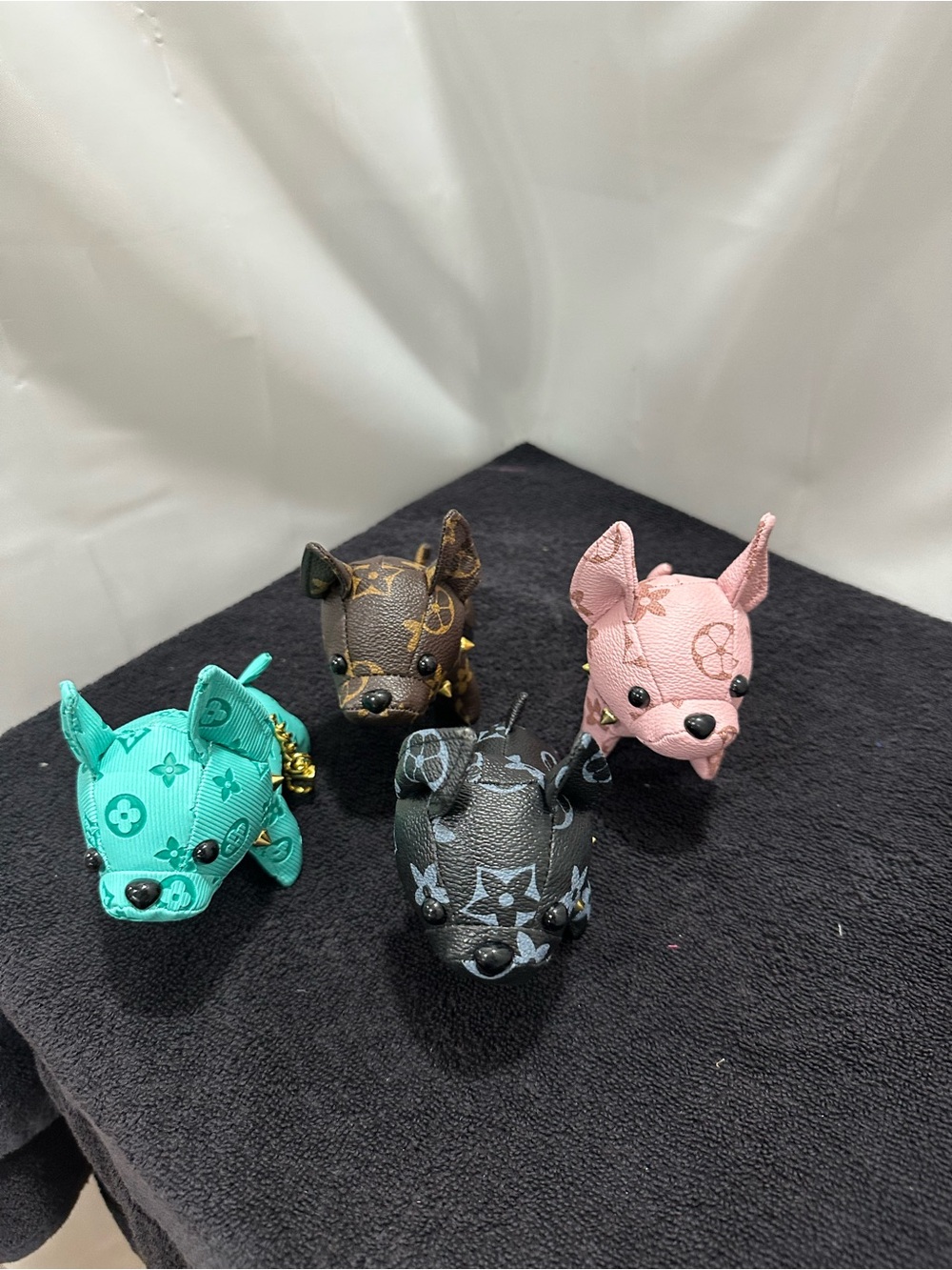 Luxury French Bulldog Dog Toy Keychain - 4 colorsyou will in this bundle NWT - Picture 4 of 6